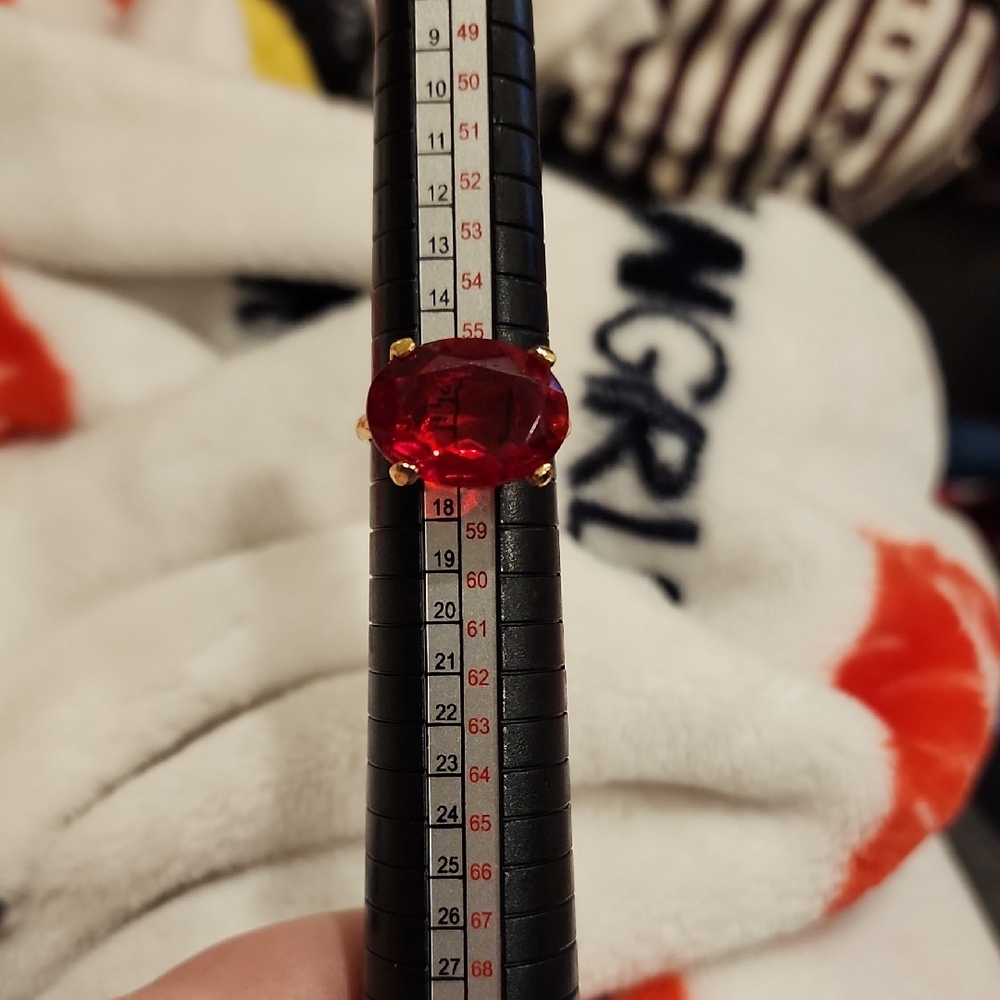Red Stoned Cocktail Ring